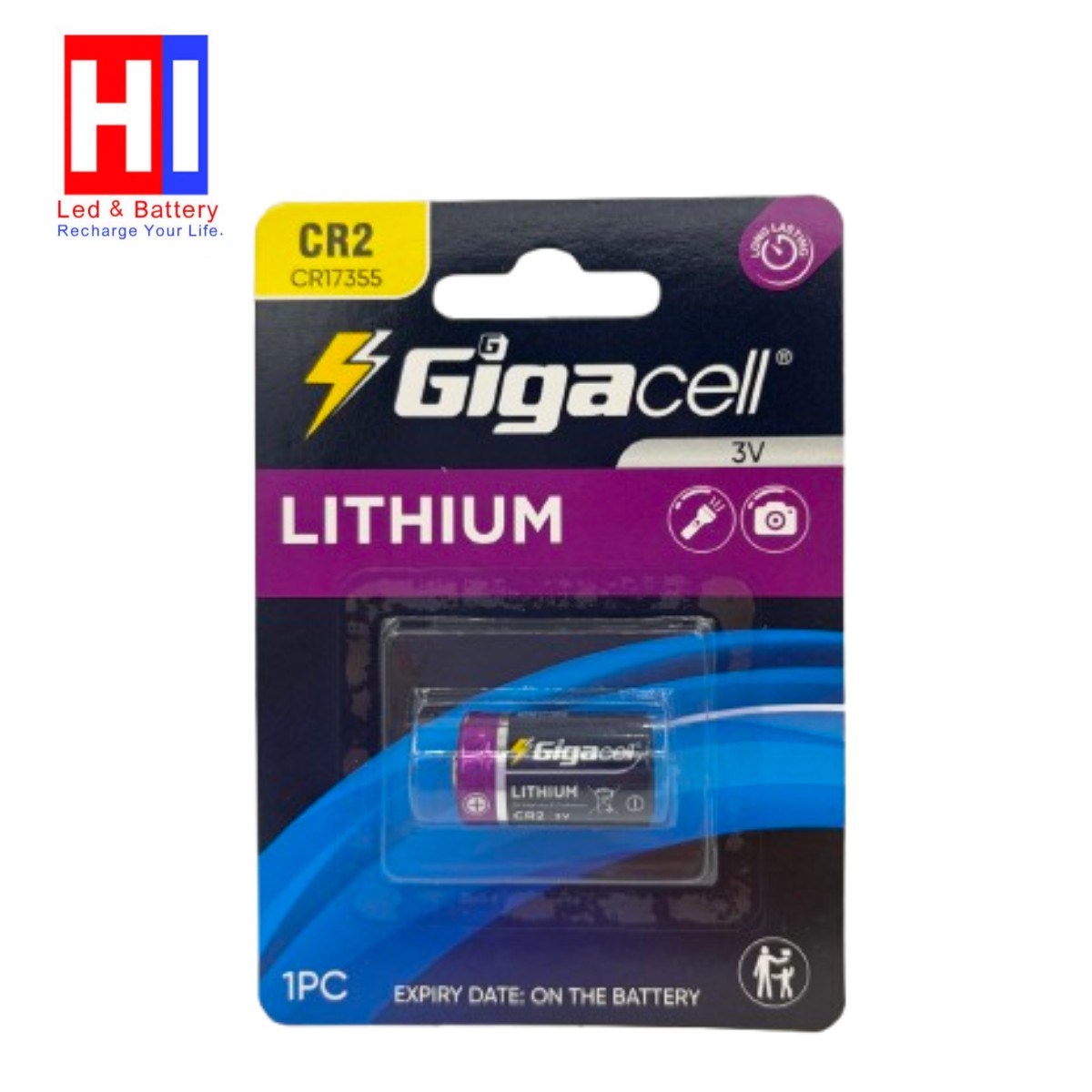باتری لیتیوم 3 ولت گیگاسل مدل Gigacell CR2