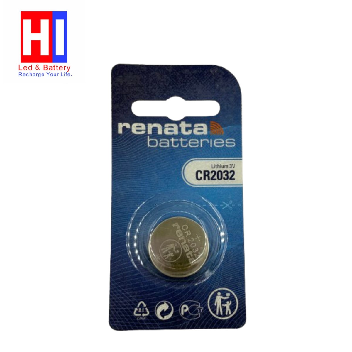 باتری لیتیوم سکه ای مدل CR2032 renata