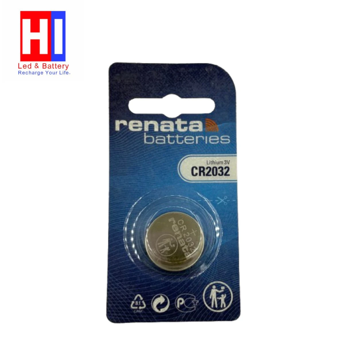 باتری لیتیوم سکه ای مدل CR2032 renata
